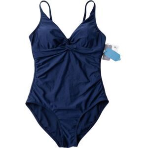 Classic Navy One‑Piece Swimsuit | Adjustable Straps |  M